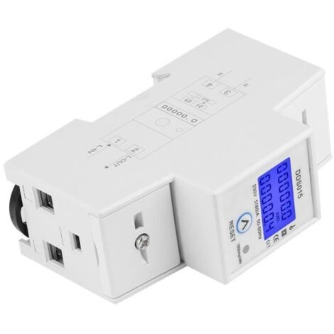 Rail din Monophasé Wattmètre Consommation Electrique en watts Compteur d\'énergie Electronique