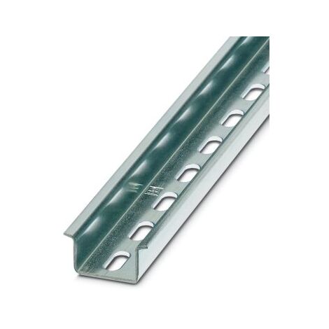 Rail DIN Phoenix Contact 2000mm x 35mm x 15mm, Perforé, Rail oméga profond en Acier ( Prix pour 1 )