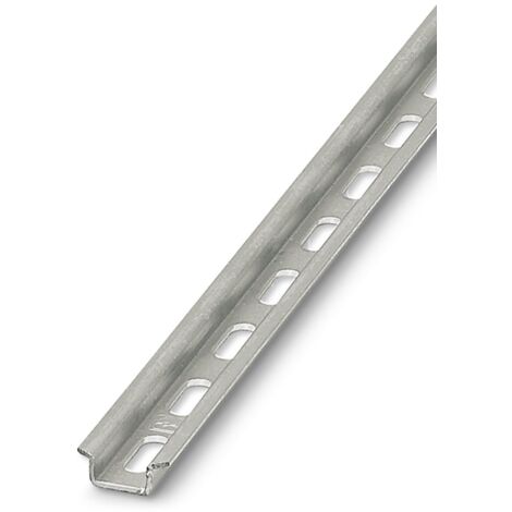 Rail DIN Phoenix Contact 2m x 15mm x 5mm, Perforé, Mini rail oméga en Acier ( Prix pour 1 )