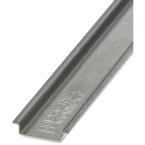 Rail DIN Phoenix Contact 2m x 35mm x 7.5mm, Non perforé, Rail oméga en Aluminium ( Prix pour 1 )