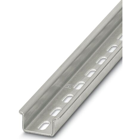 Rail DIN Phoenix Contact 755mm x 35mm x 15mm, Perforé, Rail oméga en Acier ( Prix pour 1 )