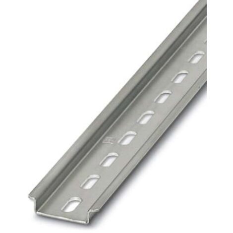 Rail DIN Phoenix Contact 755mm x 35mm x 7.5mm, Perforé, Rail oméga en Acier ( Prix pour 1 )
