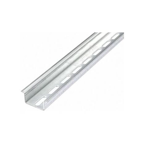 Rail DIN RS PRO 2m x 35mm x 15mm, Perforé, Rail oméga profond ( Prix pour 1 )