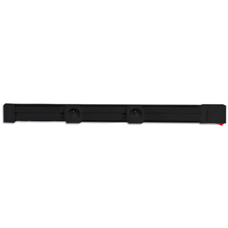 Kit rail électrique avec interrupteur et 2 prises coulissantes – Longueur 1m – Puissance 3450W – Tension 250V – Intensité 16A – Couleur noir