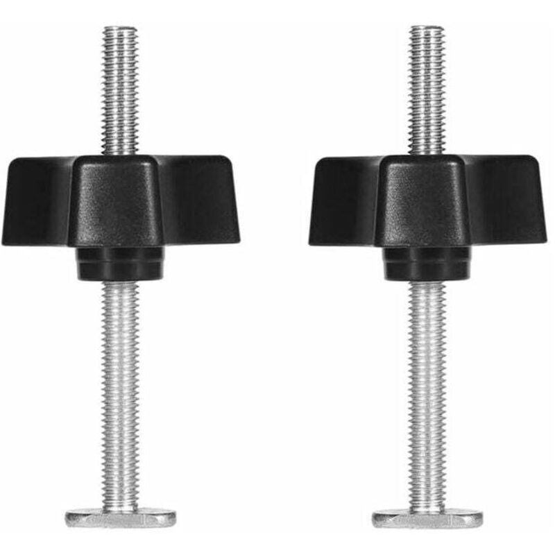 Rail en T Pince à Rainure en T T-Slot T-Track en Métal Outil de Fixation Serrage Rapide pour Travail du Bois （2pcs T vis + 2pcs écrou à bouton