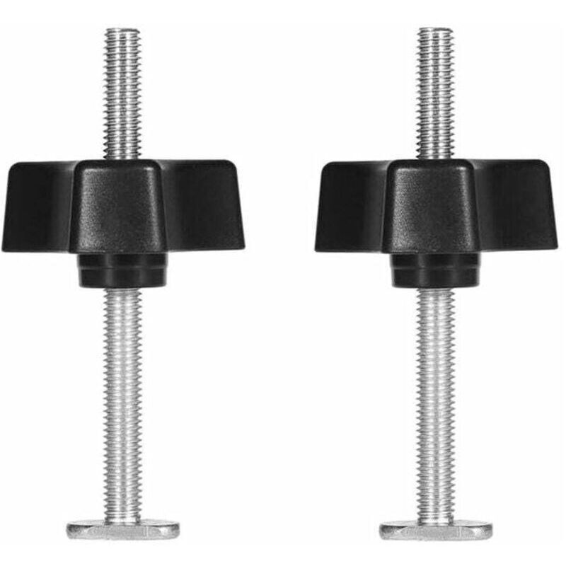 Rail en T Pince à Rainure en T T-Slot T-Track en Métal Outil de Fixation Serrage Rapide pour Travail du Bois （2pcs T vis + 2pcs écrou à bouton