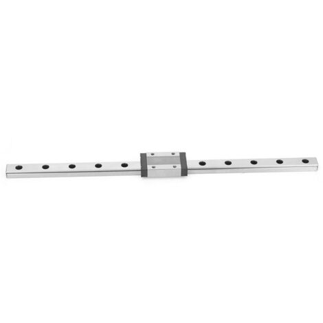 Rail Guide Linéaire Miniature MGN12H Noir, 12mm de Largeur, Bloc Coulissant 300mm