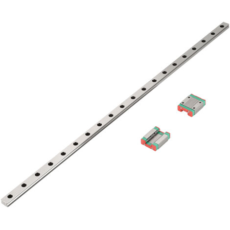 Rail Guide MGN12 500mm avec 2 Blocs Coulissants MGN12B pour Machine CNC