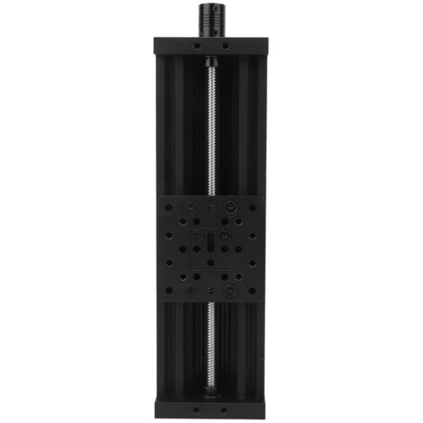 Rail Linéaire Coulissant en Alliage d'Aluminium pour CNC et Imprimante 3D, Axe à Vis à Billes 2mm, Noir/Argent, 250mm
