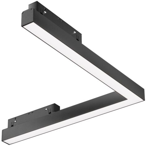 Rail linéaire LED monophasé L noir 24W 3000K BASIS