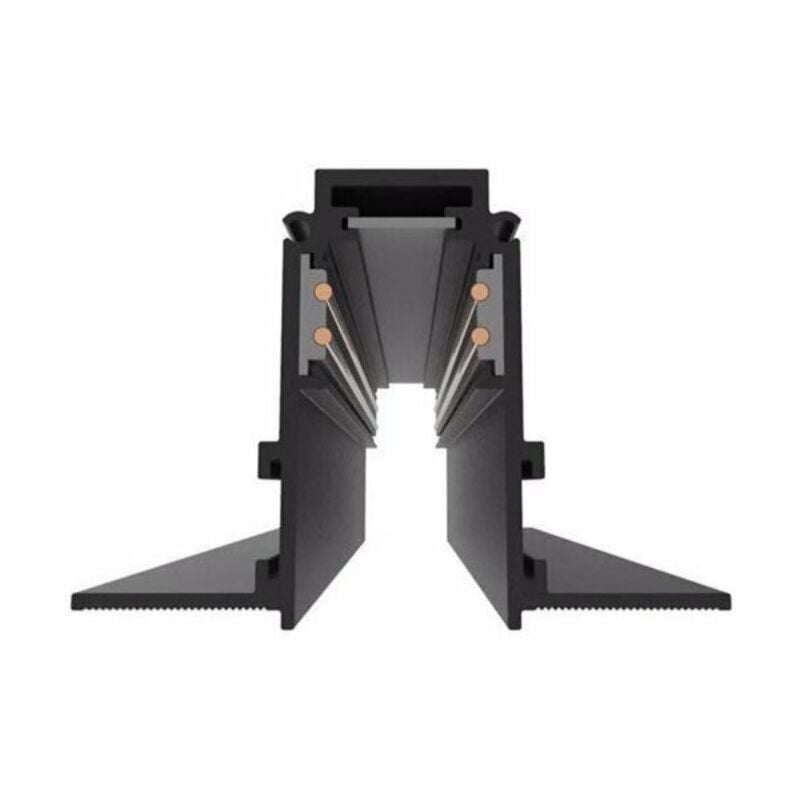 Optonica - Rail Magnétique Encastré 48V 1m noir pour Enduit - silamp