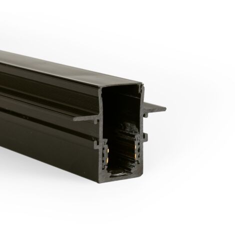 Rail magnétique encastré - Plastique - 20 mm - 48V - 2 m