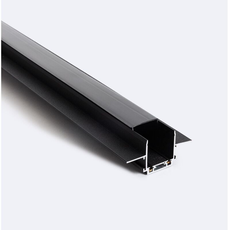 Rail Magnétique 25mm Extra-Plat Encastrable 48V 1m Noir