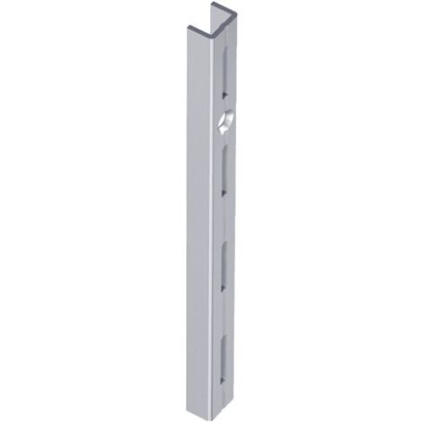 Crémaillère D'étagère Double Perforation Toolerando 150 Cm - Acier, Charge Max 55 Kg, 8 étagères Incluses
