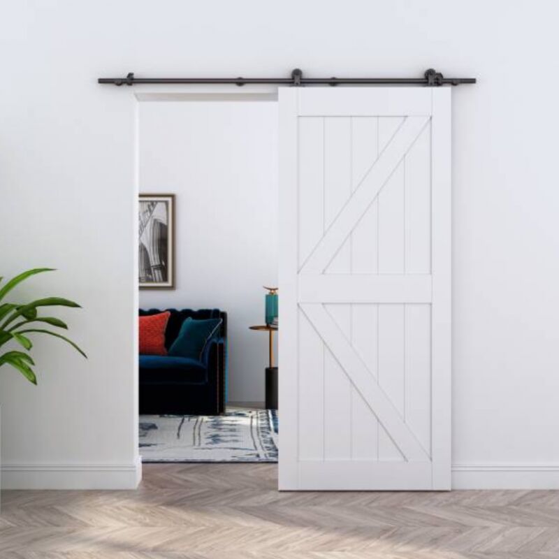 Rail porte coulissante apparent jusqu'à 100 kg - inox 304 - noir Secury-t