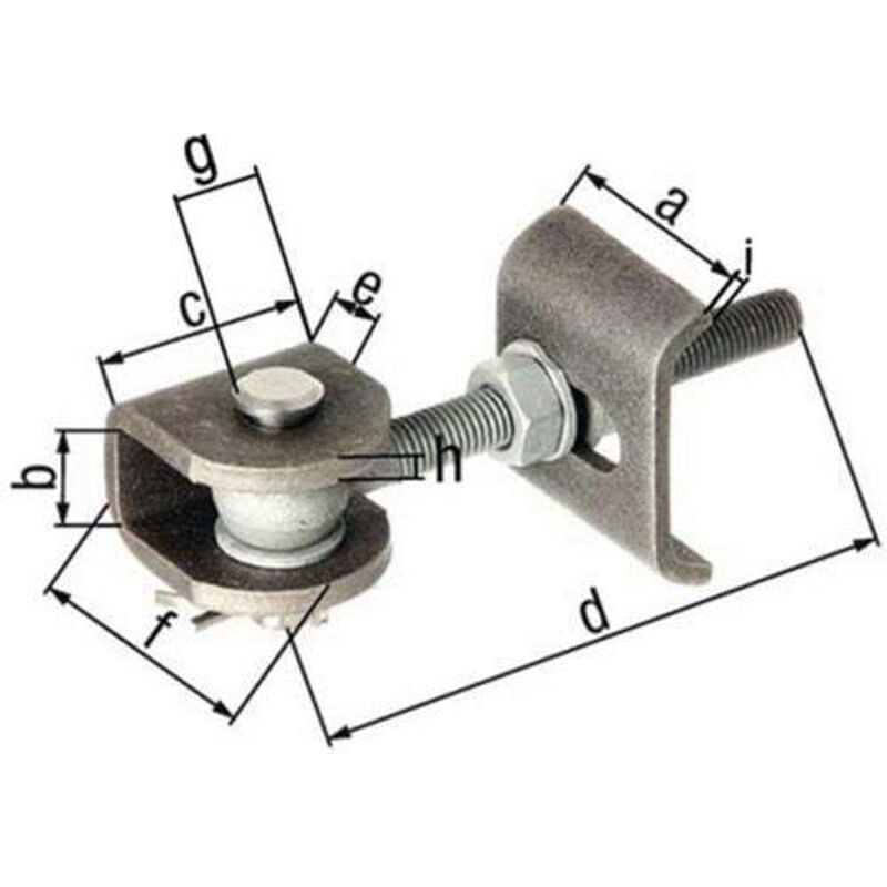 GAH - Alberts Paumelle de porte 60x27x45x130x28x50x8x5mm sta brut Btl - 412173