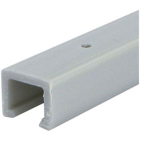 Rail pour portes pliantes salice - Décor : Argent - Fixation : A visser - Hauteur : 16 mm - Largeur : 20 mm - Longueur : 1180 mm - Matériau : Plastique - SALICE - Largeur : 20 mm