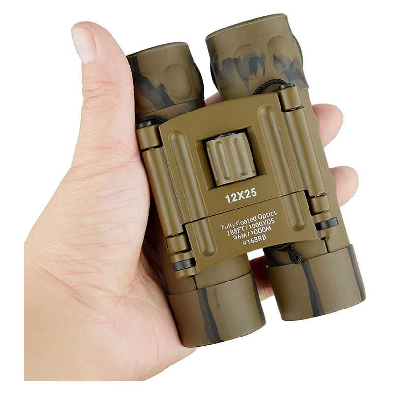 Jumelles 12×25, télescope camouflage étanche quotidien BAK4, grossissement élevé, haute définition, haute résolution, portables, pour voyages en