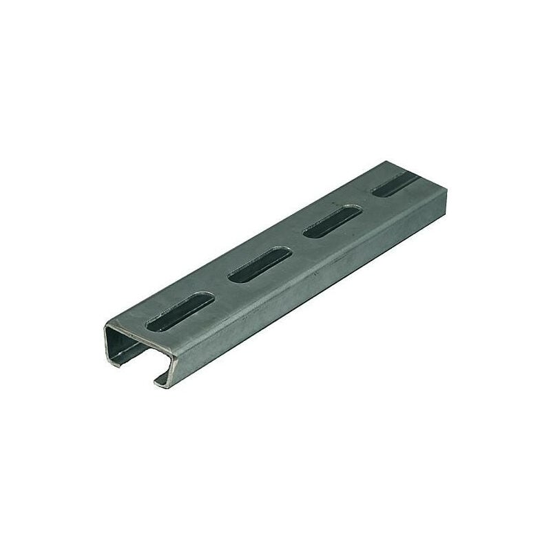Rail profile-C zingué troué 2000x35x18mm epaisseur 1,50 mm largeur de glissement 16,5 mm