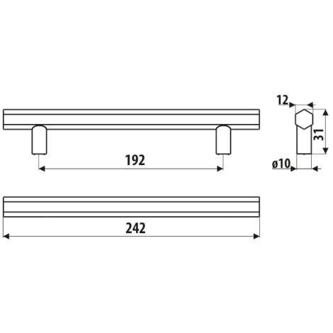 Rail RE33, or satiné, 192 mm