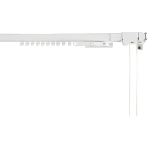 Rail Renforcé Extensible Blanc Extensible, Robuste, Blanc, 160-300cm - Cintacor