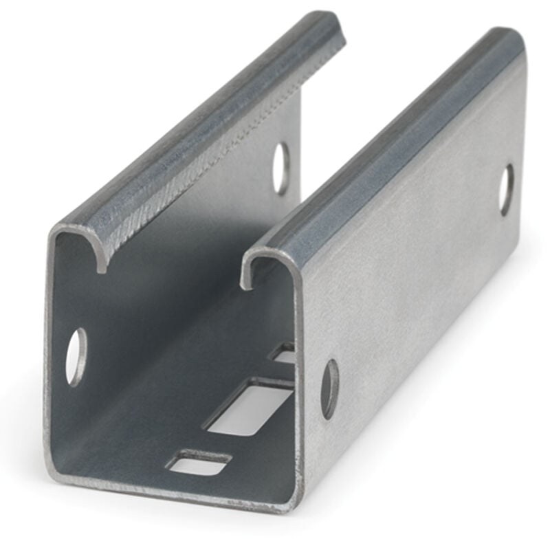 Rail solaire perforé Index trut - Atlantis C4-M acier 41 x 41 x 1,5 - L.2500mm - Boite de 6