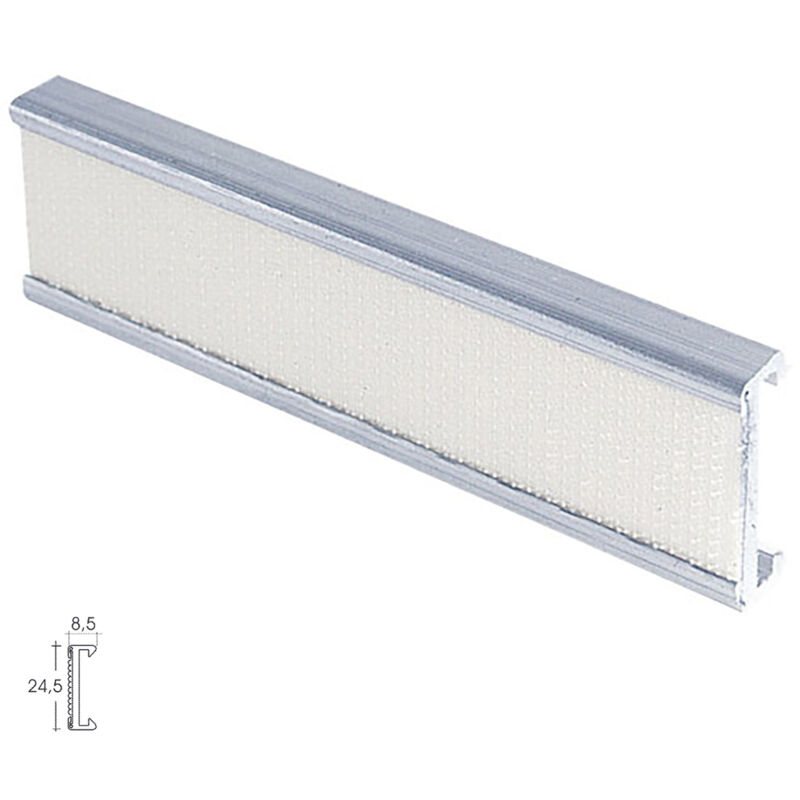 Rail store velcro P-909 3,0 m argenté