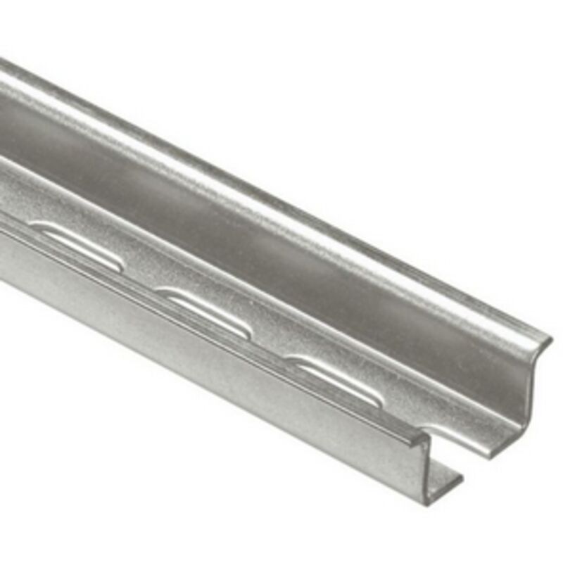 Legrand - Rail din symétrique avec oblongs à couper profondeur 15mm longueur 2m 047723