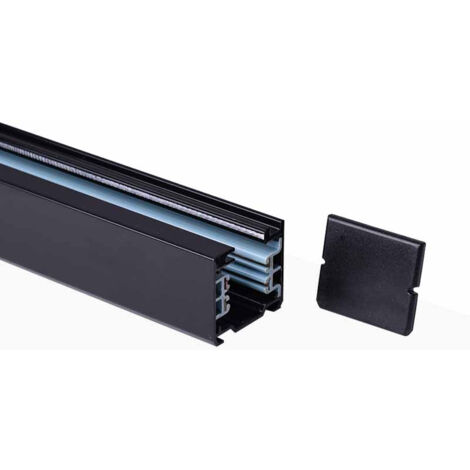 Rail triphasé de 200 cm saillie / suspendu - Noir