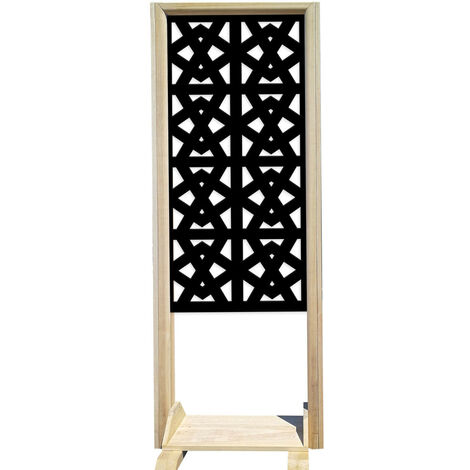 RAILING - Separè - Paravento modulabile - 70x190cm - in Legno e PVC  Nero