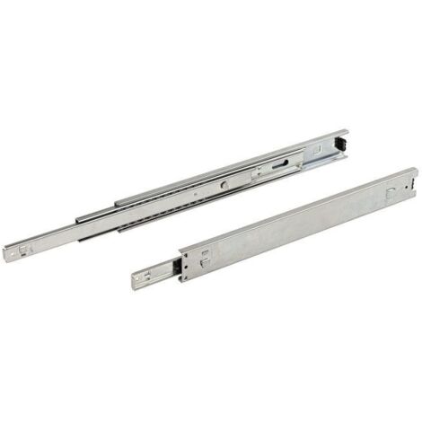 Rails glissière télescopique 2 pièces pour tiroir 400 mm