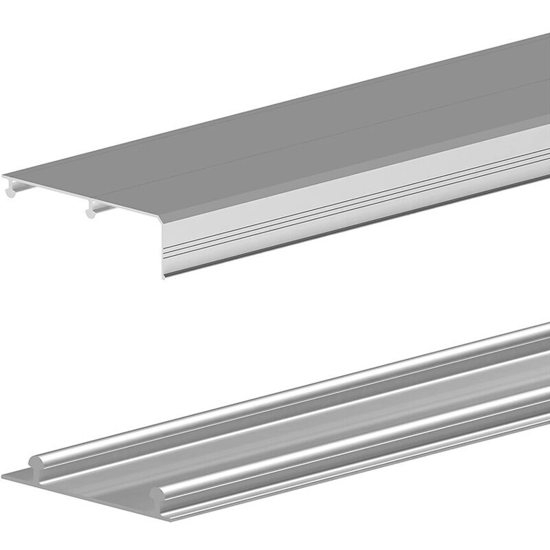 Rails haut et bas en aluminium pour slid'up 210-220-230 - 1,80 m - argent