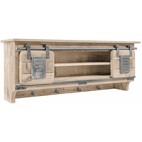 RAILWAY 359 Mensola in legno di mango - laccato / sbiancato 115x30x45