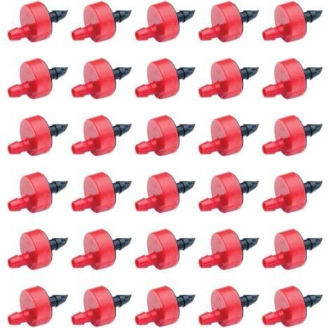 Rain Bird SW20-30PS Lot de 30 goutteurs/émetteurs d'arrosage Goutte à Goutte, 7,7 litres par Heure, Rouge/Noir
