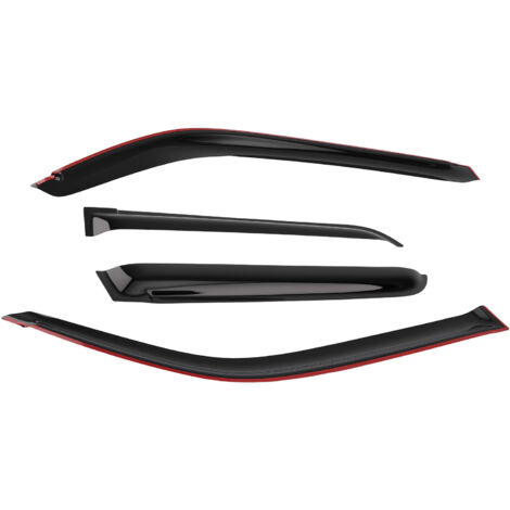 Rain Shield Wind Deflectors for Toyota Yaris MK2 2005-2011 5-Door Black Set 4Pcs