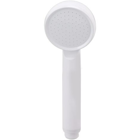 Rain Shower Head Simple Thicken Baking Process Handheld Shower Head with Ergonomic Handle for Bathroom White