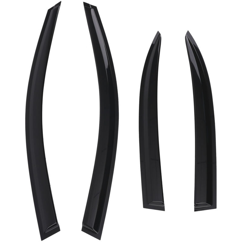 Rain Visor Shields for Mercedes C-Class 14-22 Outside Mount Black Tinted 4pc Set