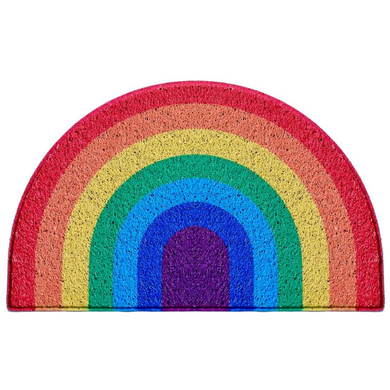 Rainbow Medium Half Moon Doormat