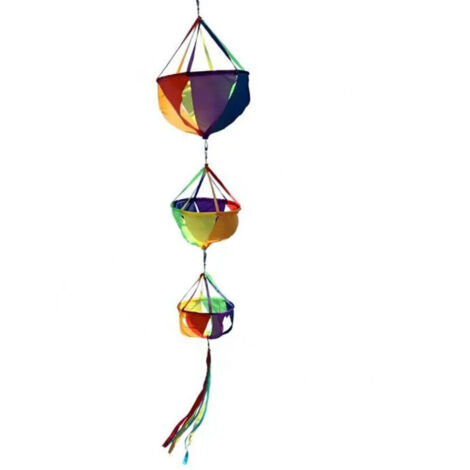 Rainbow Windsock Wind Measure Direction Bag Twister Flag Kite Garden Yard Hanging Decoration Colorful