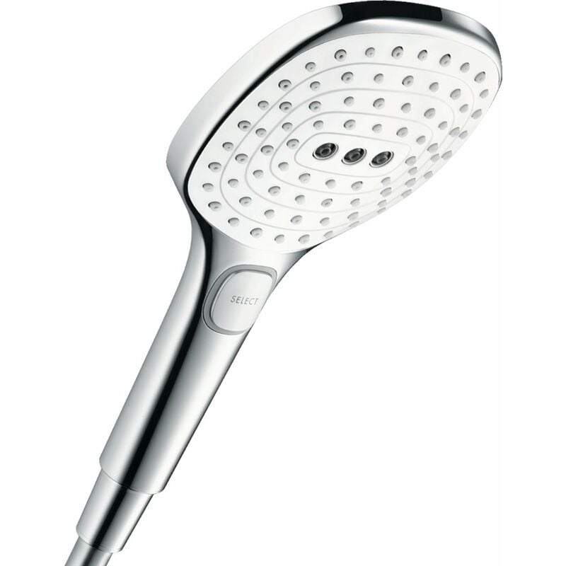 

Hansgrohe Raindance Select E teleducha 120 3 funciones EcoSmart, 26521, color: Cromado / Blanco - 26521400