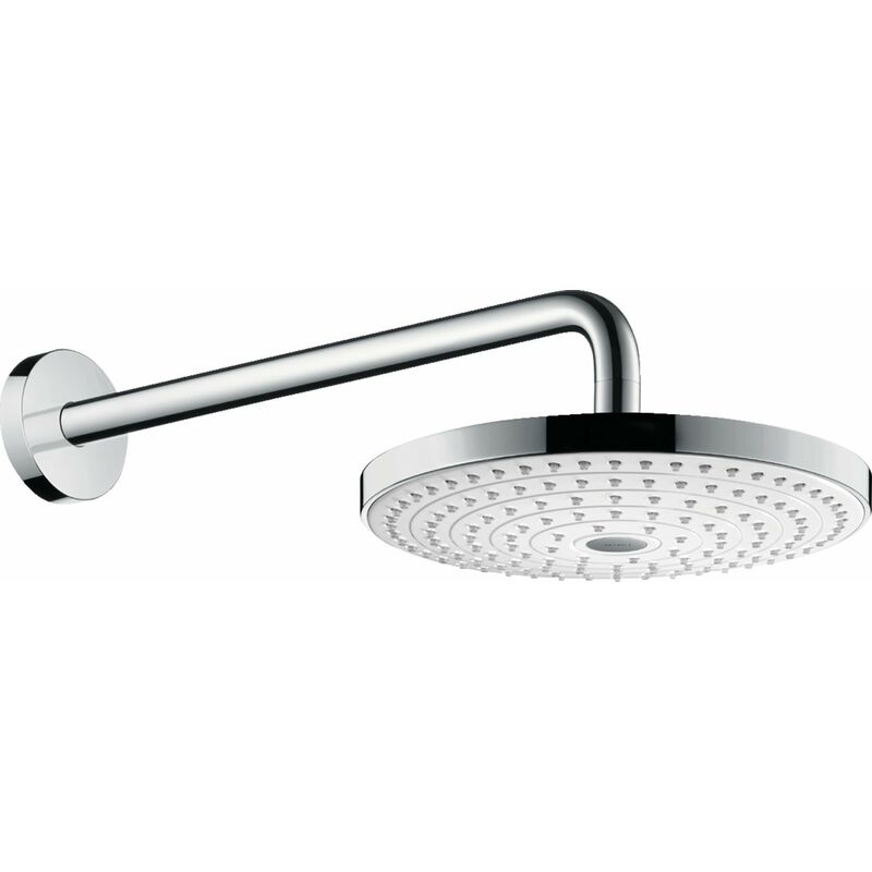 

Hansgrohe Raindance Select S240 Cabezal de ducha de 2 chorros con brazo de ducha de 390 mm, 26466, color: Cromado / Blanco - 26466400