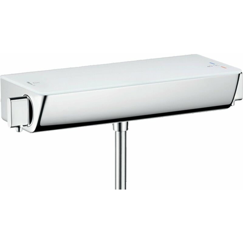 

Sistema de ducha de superficie Hansgrohe Raindance Select S 150 con Ecostat Select termostato y barra de ducha 65 cm, 27036, color: Cromado / Blanco
