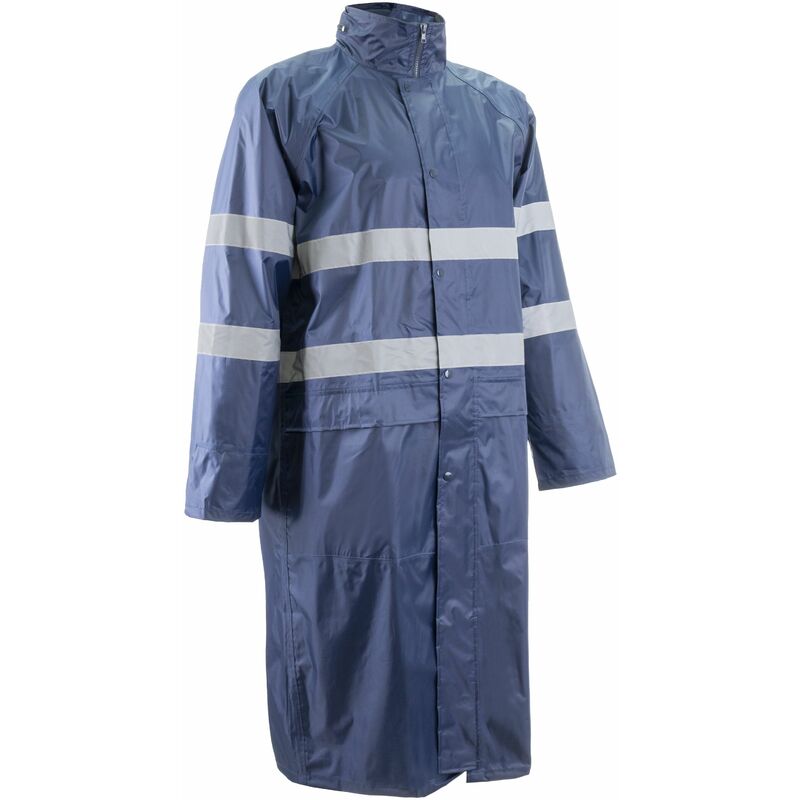 coverguard - manteau de travail imperméable rainet coat - bleu marine s - 40/42