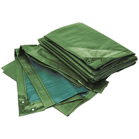Rainexo - Bâche de protection. 150g/qm. 4x6m. gr/bl