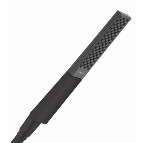 Hansgrohe – Douchette Rainfinity 26866670 – Pommeau de douche noir mat 100mm – Jet PowderRain – Débit 13,8 l/min – Filtre nettoyable