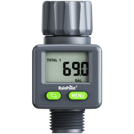 RAINPOINT Practical Water Meter, Watering Timer, Water Timer with LED Display