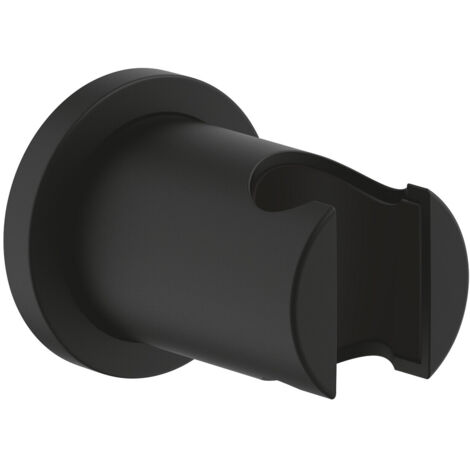 Rainshower - Soporte de ducha de pared, no regulable, negro mate