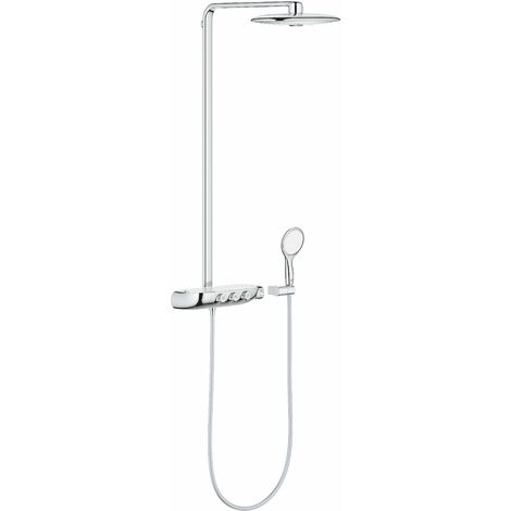 GROHE Colonne de douche avec mitigeur thermostatique Vitalio System 310,  tablette incluse, tête 310mm, barre orientable, douchette Joy 310 3 jets,  chromé, 26401001 (Import Allemagne) : : Bricolage