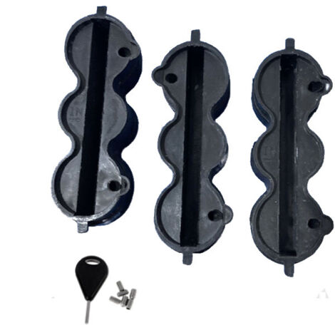 Rainure de safran arrière de planche de surf, fente à 3 trous, embase ronde FCS FIN G5 avec clé à vis