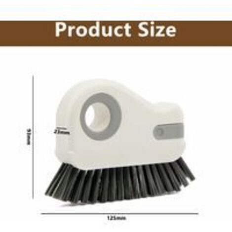 Rainure Nettoyage Brosse Fenêtre Brosses - 2 en 1 Multifonction Rainure Rail Rapide Nettoyage Outil pour Nettoyer Les fenêtres pour Salle de Bain de Cuisine Coins Espaces（gris）